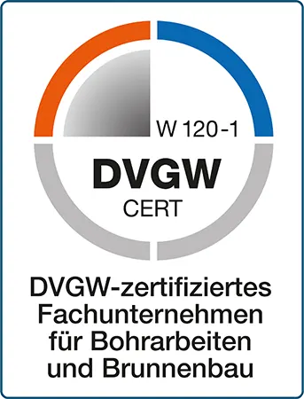 DVGW W120-1 Cert - DVGW-zertifiziertes Fachunternehmen für Bohrarbeiten und Brunnenbau