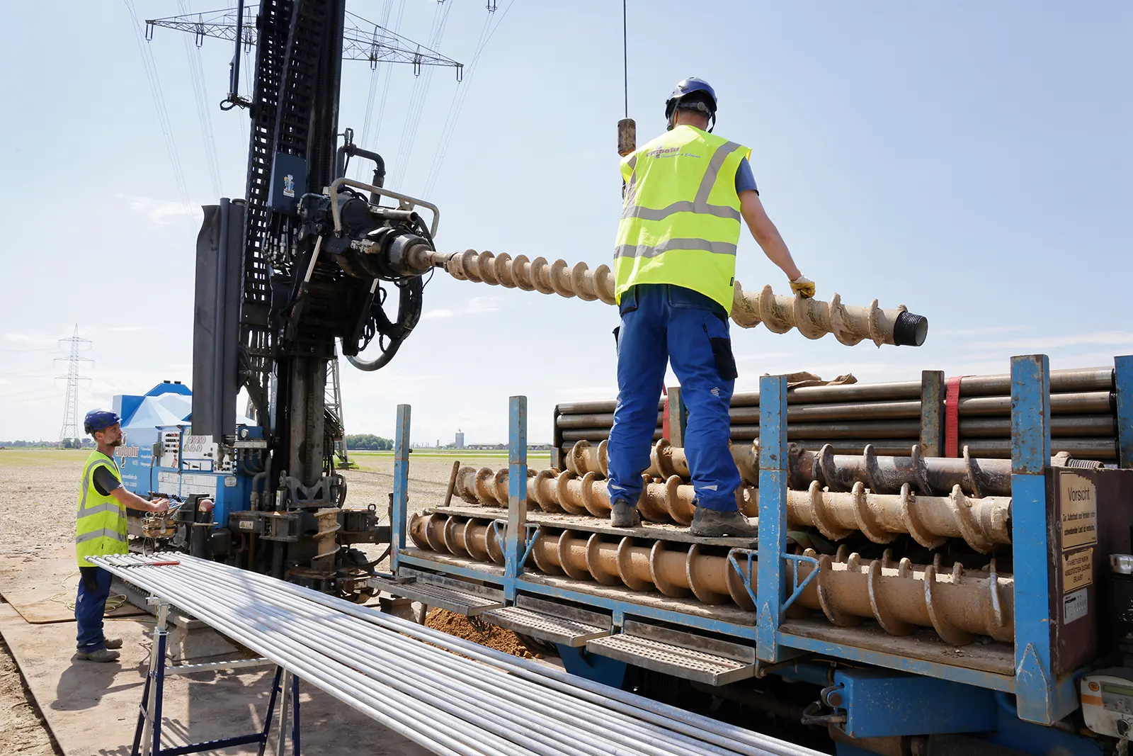Speizialbohrungen - Bohrschnecke Im Einsatz